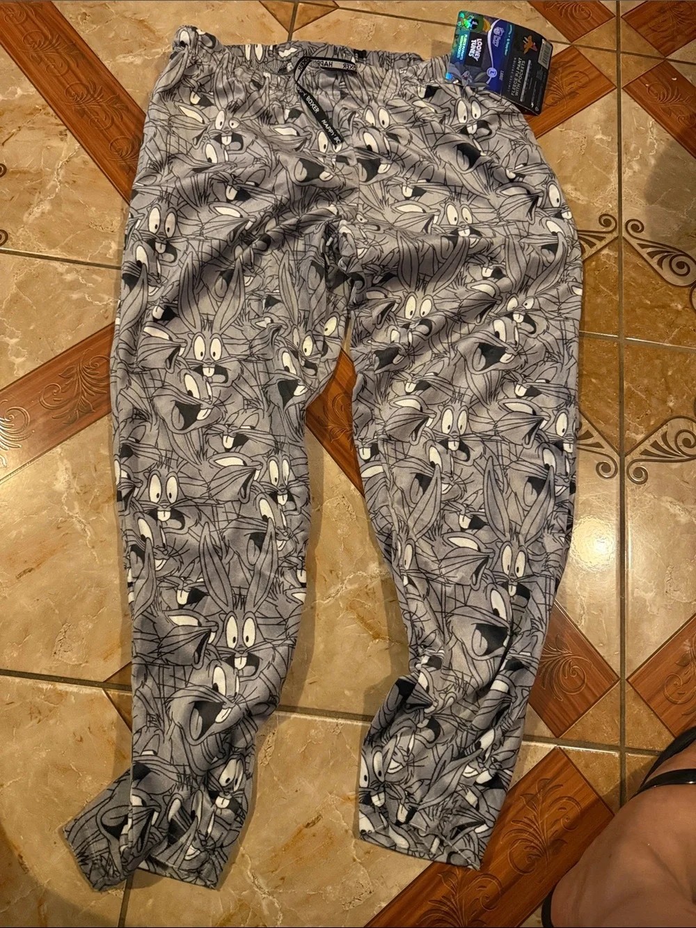 Looney Tunes Gray Kids Jogger Pants - Cozy Cartoon Print